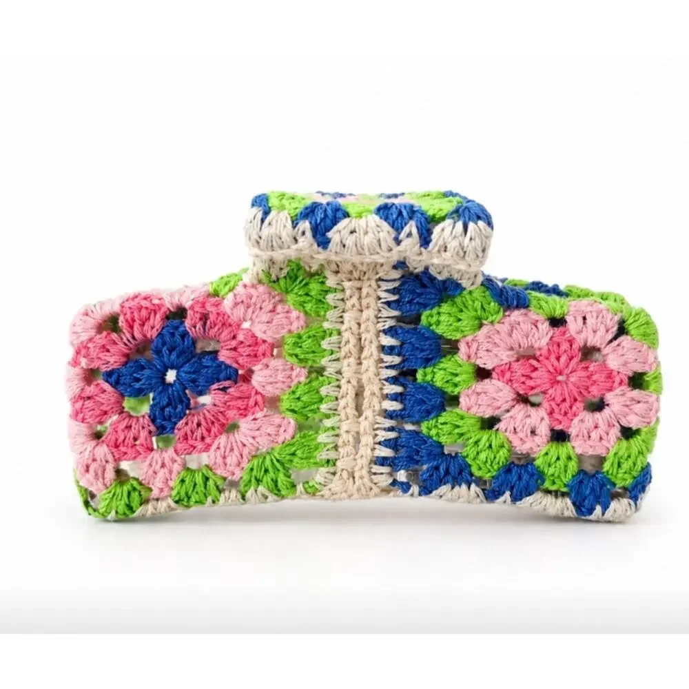 Large Colorful Floral Hair Claw Clip New